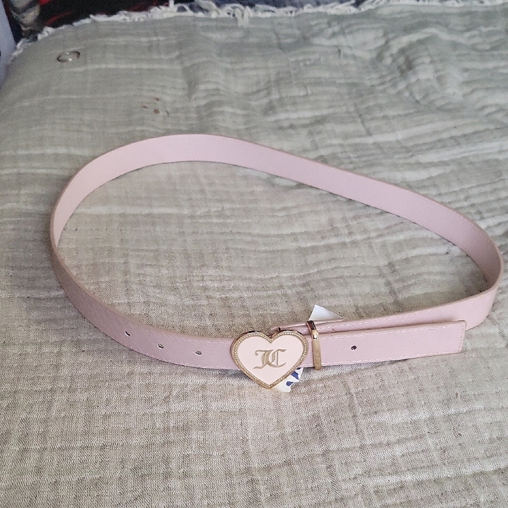 Pink Juicy Couture Heart Buckle Belt SZ M/L